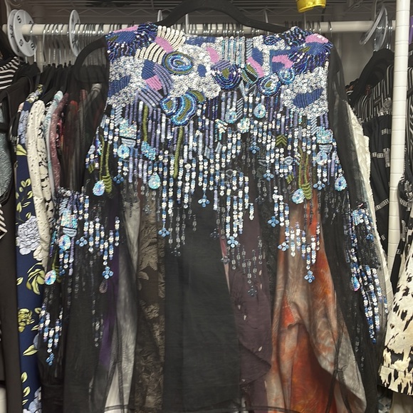 Eva Franco Mesh Sequin Top - Preloved - Picture 4 of 7